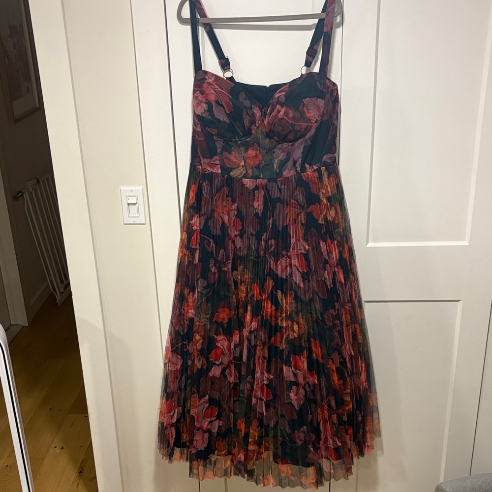 Hutch Willa floral tulle gown - navy